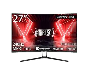 Amazon.co.jp: JAPANNEXT 27インチ ゲーミングモニター 240Hz